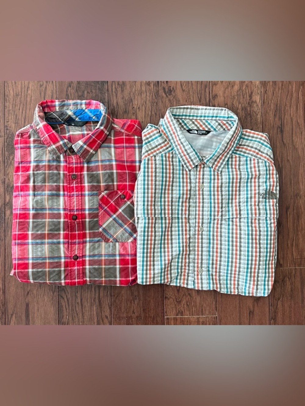 TWO The North Face Mens Short Sleeve Hiking Shirts Size XL